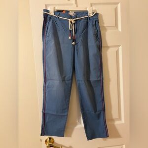 Sundry Tie Waist Pants in Blue  with Red , White and Blue Stripe